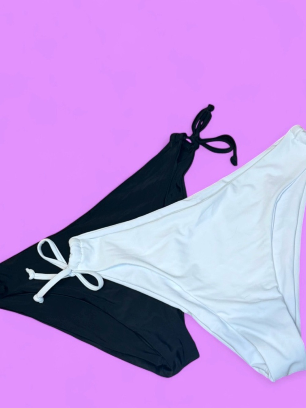 SHEIN Black and White Bikini Bottoms